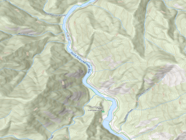 USGS topographic map of USFS dispersed camp — ID #702