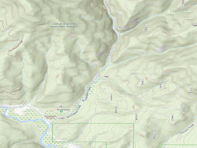 USGS topographic map of USFS dispersed camp — ID #703
