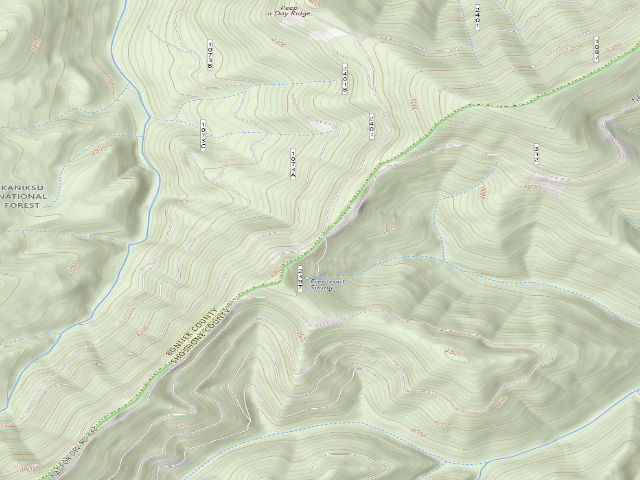 USGS topographic map of USFS dispersed camp — ID #71