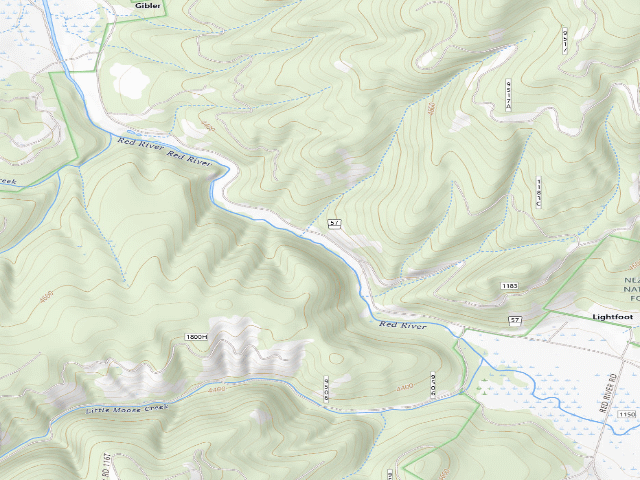 USGS topographic map of USFS dispersed camp — ID #710