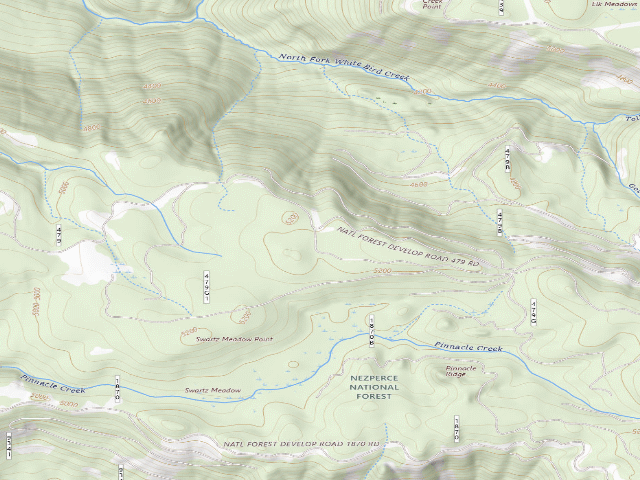 USGS topographic map of USFS dispersed camp — ID #711