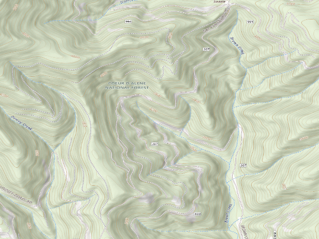 USGS topographic map of USFS dispersed camp — ID #713