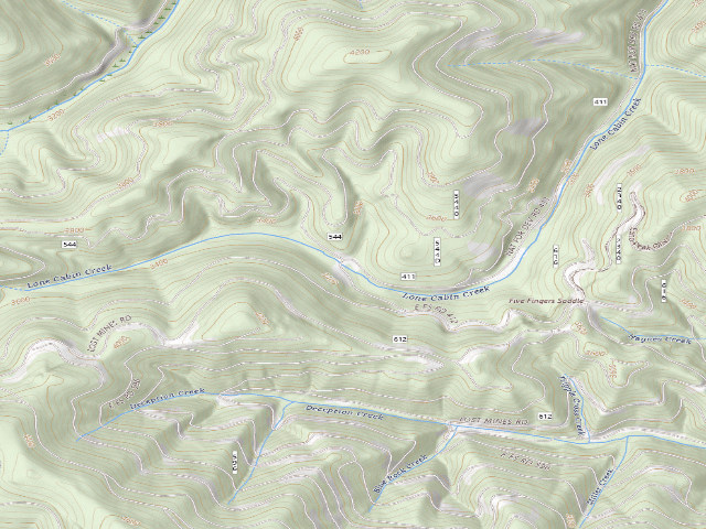USGS topographic map of USFS dispersed camp — ID #717