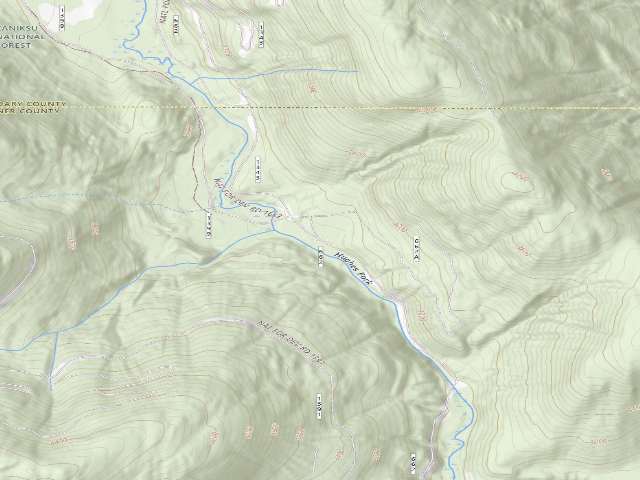 USGS topographic map of USFS dispersed camp — ID #719