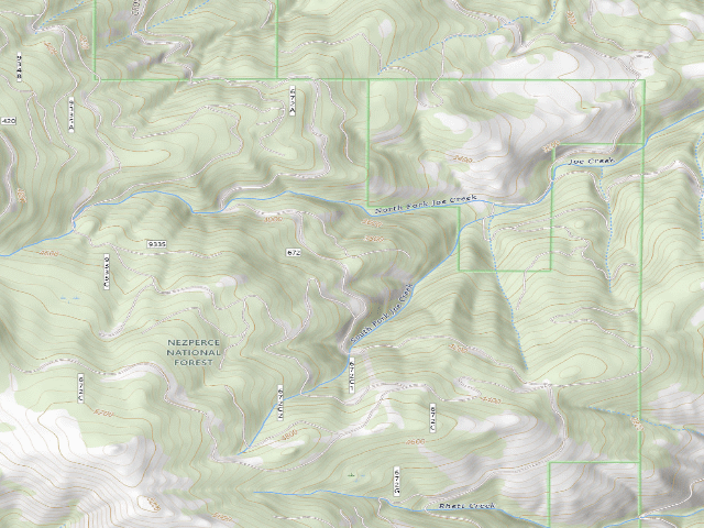 USGS topographic map of USFS dispersed camp — ID #720