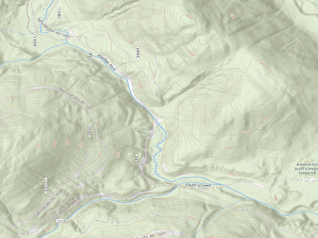 USGS topographic map of USFS dispersed camp — ID #722