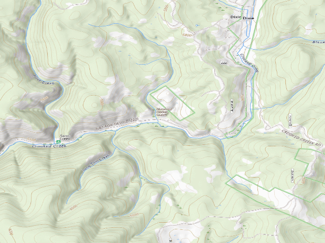 USGS topographic map of USFS dispersed camp — ID #73