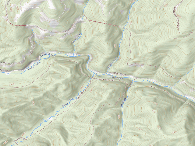 USGS topographic map of USFS dispersed camp — ID #730