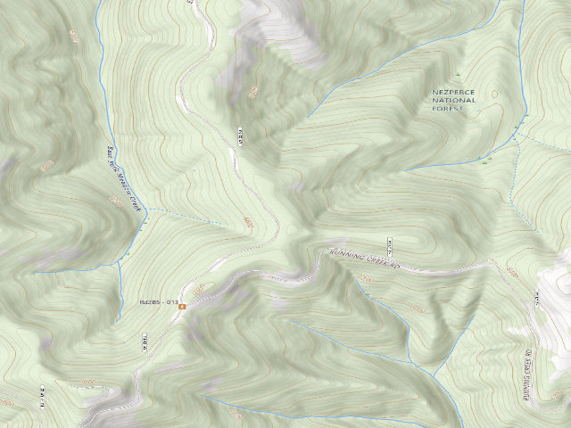 USGS topographic map of USFS dispersed camp — ID #731