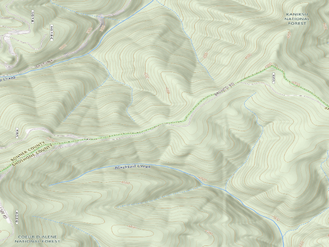 USGS topographic map of USFS dispersed camp — ID #733