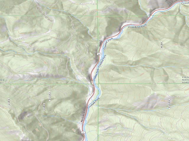 USGS topographic map of USFS dispersed camp — ID #739