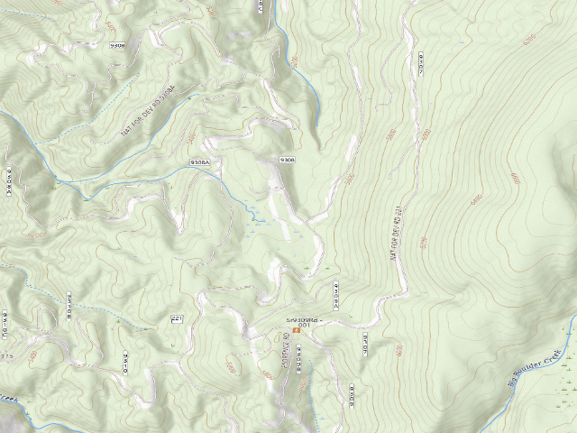USGS topographic map of USFS dispersed camp — ID #740