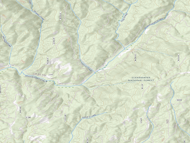 USGS topographic map of USFS dispersed camp — ID #741
