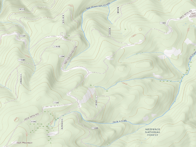 USGS topographic map of USFS dispersed camp — ID #743