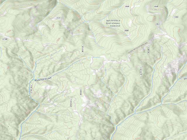 USGS topographic map of USFS dispersed camp — ID #744