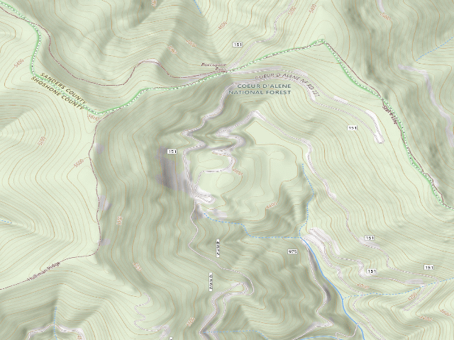 USGS topographic map of USFS dispersed camp — ID #745
