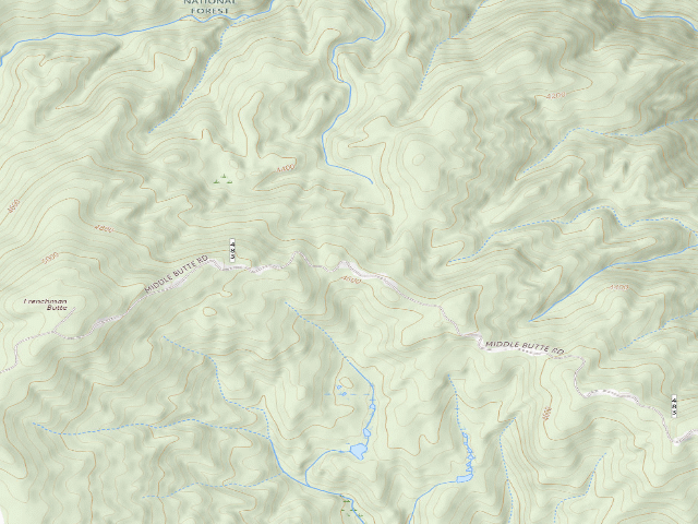 USGS topographic map of USFS dispersed camp — ID #746