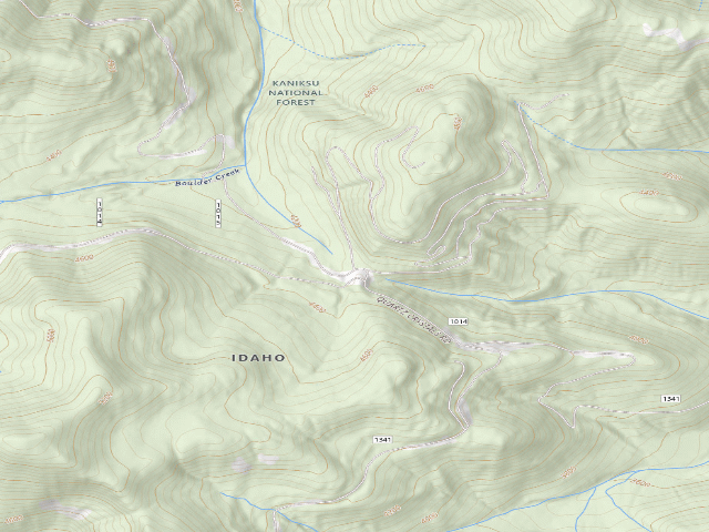 USGS topographic map of USFS dispersed camp — ID #748