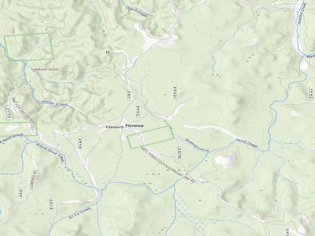 USGS topographic map of USFS dispersed camp — ID #75