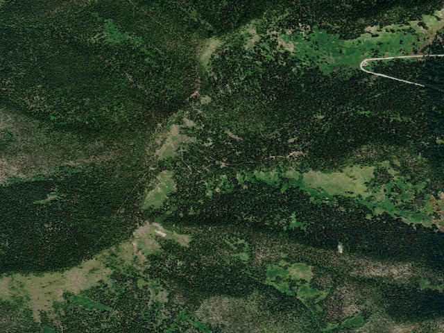 Aerial image of USFS dispersed camp — ID #750