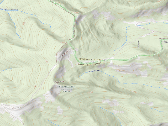 USGS topographic map of USFS dispersed camp — ID #750
