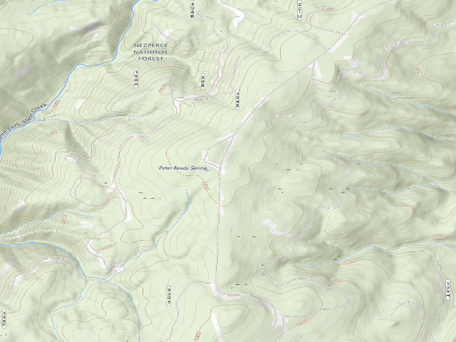 USGS topographic map of USFS dispersed camp — ID #751