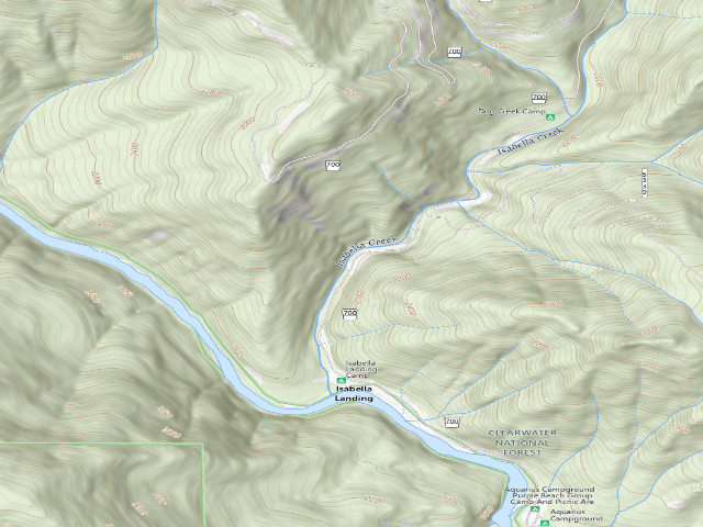 USGS topographic map of USFS dispersed camp — ID #753