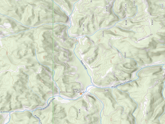 USGS topographic map of USFS dispersed camp — ID #758