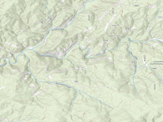 USGS topographic map of USFS dispersed camp — ID #759