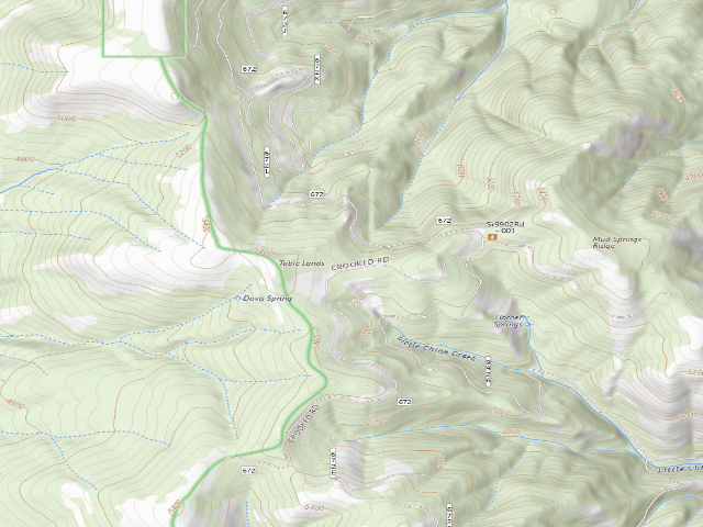 USGS topographic map of USFS dispersed camp — ID #761