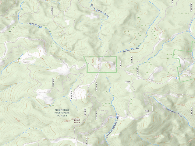USGS topographic map of USFS dispersed camp — ID #763