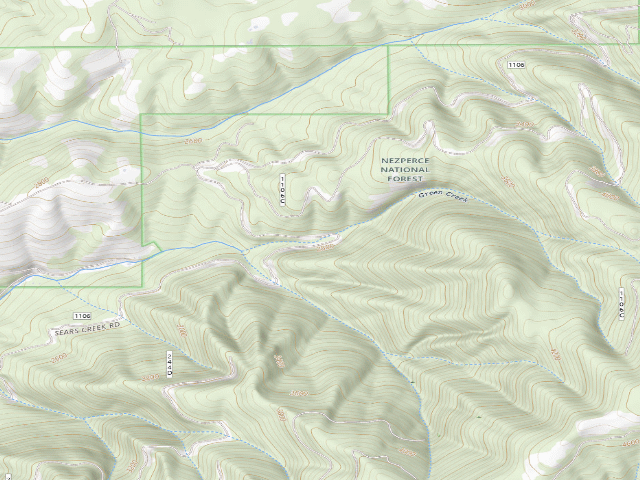 USGS topographic map of USFS dispersed camp — ID #765