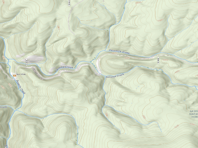 USGS topographic map of USFS dispersed camp — ID #766