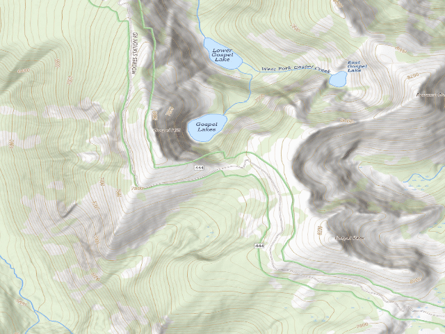 USGS topographic map of USFS dispersed camp — ID #768