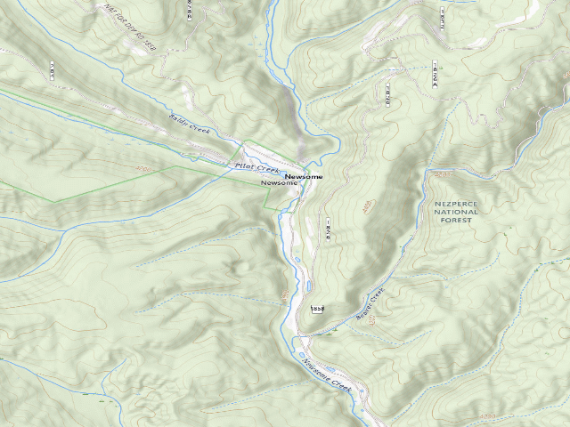 USGS topographic map of USFS dispersed camp — ID #769