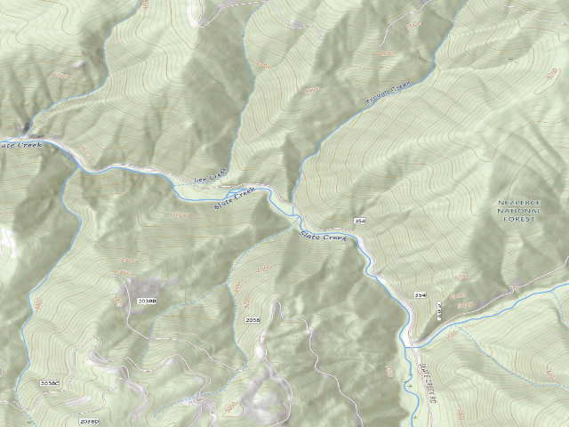 USGS topographic map of USFS dispersed camp — ID #770
