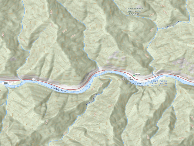 USGS topographic map of USFS dispersed camp — ID #771