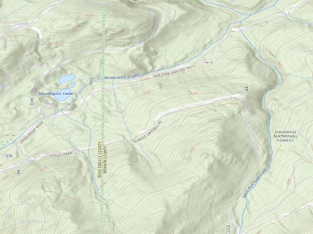 USGS topographic map of USFS dispersed camp — ID #774