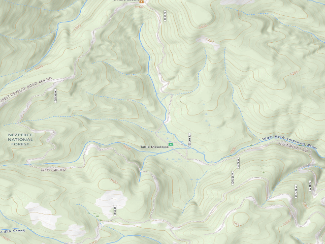USGS topographic map of USFS dispersed camp — ID #776