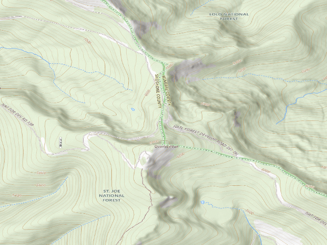 USGS topographic map of USFS dispersed camp — ID #778