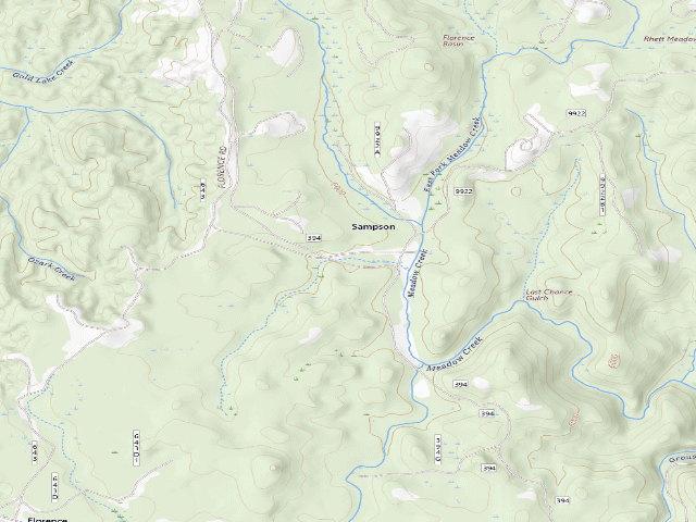 USGS topographic map of USFS dispersed camp — ID #779