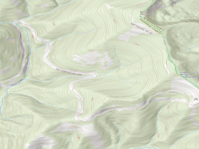 USGS topographic map of USFS dispersed camp — ID #781