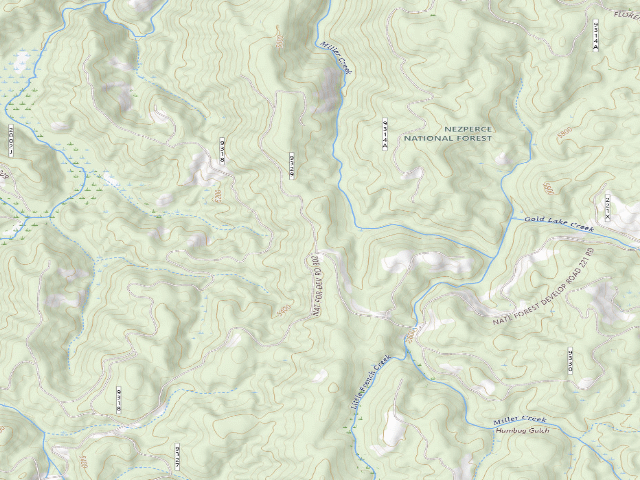 USGS topographic map of USFS dispersed camp — ID #783