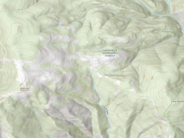 USGS topographic map of USFS dispersed camp — ID #785