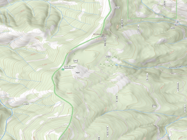 USGS topographic map of USFS dispersed camp — ID #786
