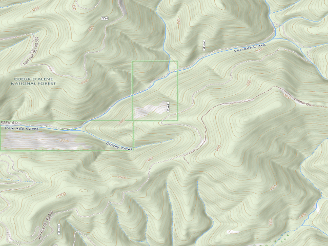 USGS topographic map of USFS dispersed camp — ID #787