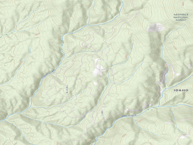 USGS topographic map of USFS dispersed camp — ID #789
