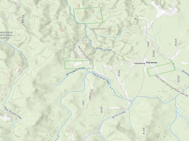 USGS topographic map of USFS dispersed camp — ID #79