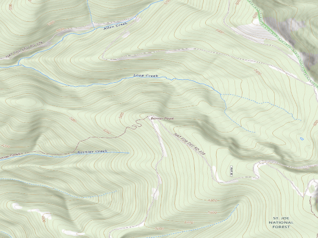 USGS topographic map of USFS dispersed camp — ID #790
