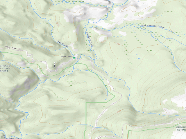 USGS topographic map of USFS dispersed camp — ID #791